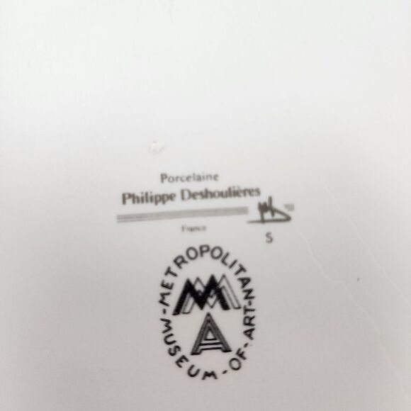 Philippe Deshoulieres Lourioux Meissen 10" Quiche Dish Metropolitan Art Museum - Picture 5 of 6